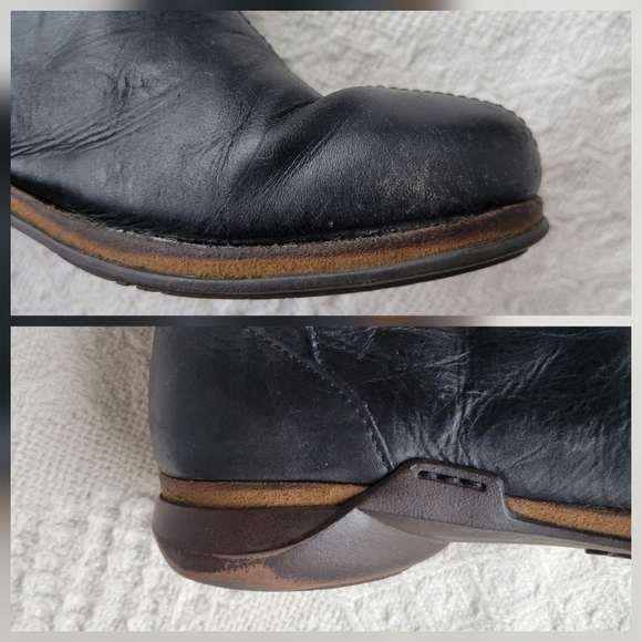 Romika Black Embroidered Floral Zip Up Leather Casual Fall Boot - Picture 10 of 13